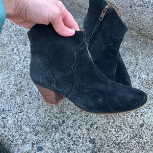 Isabel Marant Black Suede Ankle Booties
